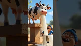 Cow gave so much milk #shorts #shortsfeed #ai #cow