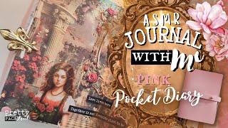 ASMR Aesthetic Journaling Rose Garden Diary Collage Scrapbooking Journal With Me Relaxing & Calming