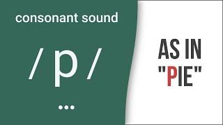 Consonant Sound / p / as in "pie" - American English Pronunciation
