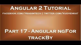 Angular ngFor trackBy