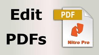 How to edit a PDF File using Nitro Pro