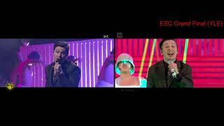 KAJ - Bara Bada Bastu (Melodifestivalen Final, SVT vs. ESC Grand Final, YLE) - audio comparison