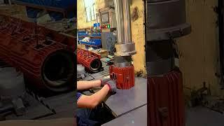 Hydraulic Press Assembles Electric Drill Motor  | Powerful Industrial Precision #shorts