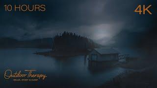 A LAKEHOUSE THUNDERSTORM To Calm Your Noisy Mind | Rain & Thunder Ambience | RELAX | STUDY | SLEEP