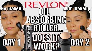 NEW! REVLON CHARCOAL OIL-ABSORBING ROLLER & 2 DAY REVIEW| DOES IT WORK ON OILY SKIN?| MagdalineJanet