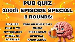 Pub Quiz 100th Episode Special - Pictogram, General Knowledge, Wheel of Fortune, Mythology