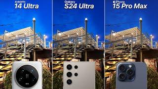 Xiaomi 14 Ultra VS Galaxy S24 Ultra VS iPhone 15 Pro Max Camera Test Comparison