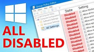 What If You Disable EVERY Windows Group Policy Setting?