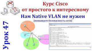 Урок 47 Cisco Packet Tracer. Нам Native VLAN не нужен (повышаем безопасность сети)