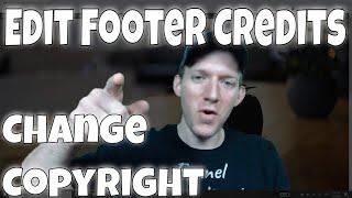 Edit Footer Credits In Wordpress Site 2020 | Change Footer Copyright