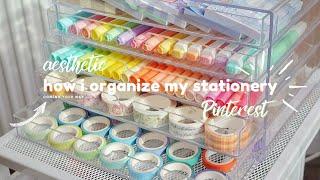 organize my stationery with me  | unboxing new stationery & lots of washi tapes