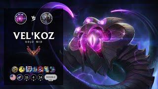 Vel'Koz Mid vs Diana - NA Grandmaster Patch 12.15