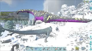 ARK  Survival Evolved выращенный Гигантозавр VS дикий Титанозавр