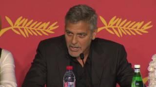 George Clooney Talks Donald Trump at Money Monster Cannes Press Conference | ScreenSlam