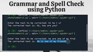 English Grammar and Spell Check Using Python