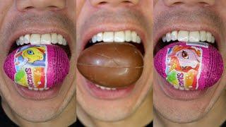 These are 3 ways to eat milk chocolate eggs… without sticky hands #DoctorTristanPeh #ASMR #Chocolate