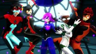 【MMD】Miraculous  Akumatized Heroes (part 2) Transformations「New Villains FANMADE」