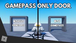 How To Make a GAMEPASS ONLY DOOR | Roblox Studio Guide