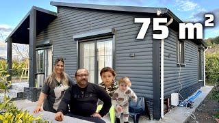 5 metre TAVAN 2+1 PREFABRİK EV TURU ve FİYATI - Manto Yalıtım Prefabricated Home (75 metre)