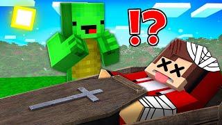 JJ Faked His DEATH and PRANKED Mikey in Minecraft Challenge - Maizen