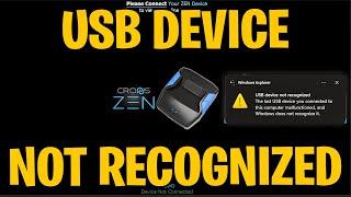 CRONUS ZEN USB DEVICE NOT RECOGNIZED