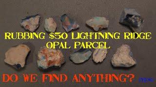 Rubbing 10 Lightning Ridge Opals From Subscribers $50 Parcel.