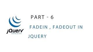 JQuery Tutorial | FadeIn & FadeOut