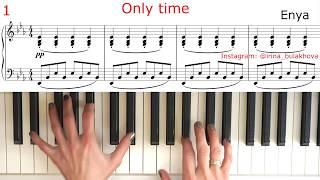 ONLY TIME ENYA PIANO ЭНИЯ ТОЛЬКО ВРЕМЯ На пианино Ноты Tutorial Туториал Very Beautiful piano music