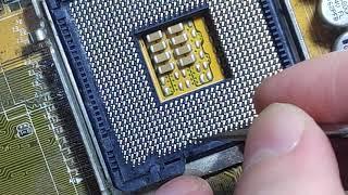 Как припаять сломанную ножку на сокете процессора lga775