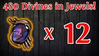 Identifying 12 Sublime Visions (480 Divines in Jewels) - Path of Exile 3.25 Settles of Kalguur