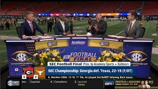 SEC Football Final | Reaction to NCAAF Week 15: Georgia stuns Texas in OT SEC championship victory