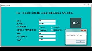 INSERT data by using RADIOBUTTON and CHECKBOX in dot net