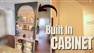 Modern Built In Kitchen Cabinet With an Arch:  Full tutorial