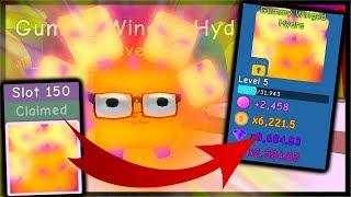 *ALL* 150 Rewards = *OP* GUMMY WINGED HYDRA PET! | Bubble Gum Simulator Roblox