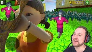 МИСС ТИ ИГРАЕТ В КАЛЬМАРА Прохождение игры Scary Teacher 3D