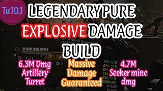 The Division 2 | LEGENDARY  EXPLOSIVE DAMAGE BUILD | 6.3M ARTILLERY DMG