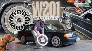 Old but gold / 190ger W201 mit GEPFEFFERT KW V3 & 17" BBS Nachbau