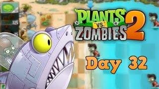 Plants vs Zombies 2 | Big Wave Beach Day 32 | Walkthrough