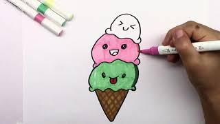 How to Draw an EASY Cute Ice Cream #nyxggi #qq #art