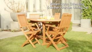 Robert Dyas FSC Country Hardwood Extending 6-Seater Dining Set