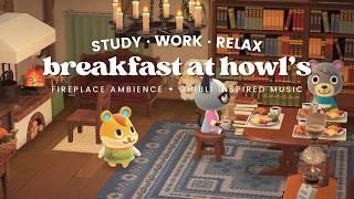 Breakfast at Howl’s  1 Hour Ghibli Inspired Music  Fireplace Ambience | Study Music | Work Aid 