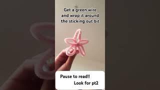 to attach then js twist them together #DIY #flowers #pipecleaner