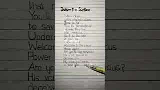 griffinilla below the surface lyrics #belowthesurface #lyrics