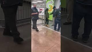 Crazy woman in Walmart Peeing