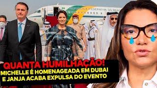 Michelle Bolsonaro é homenageada em Dubai e Janja acaba expulsa do evento! A petista chorou de raiva