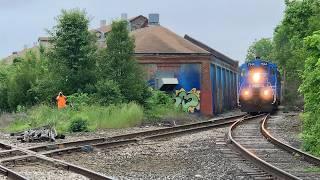 Unusual Way Trains Change Routes, RR Diamond W/Stop Sign, See How Its Used! The Ohio Rail Experience