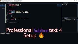 How To Setup Sublime text 4 for competitive programming like a pro  || Change Sublime Text Theme 