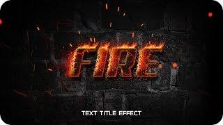 Bee™ Photoshop Tutorials : Fire Text Effect | Simple & Easy Fiery Text Movie Title Design | Logo