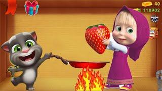 MEGA FOOD vs Masha in The Bear & My Talking TOM | Kick The Buddy