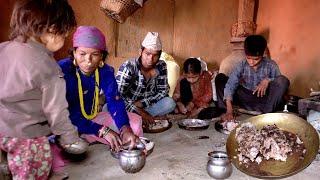 Nepali village || cooking & eating in the village || life in the rural Nepal @ruralnepall